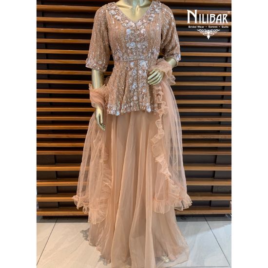 organza sharara suit