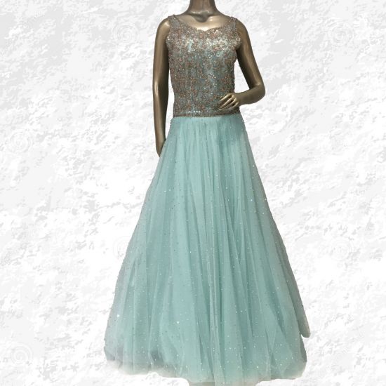 sea green formal dress