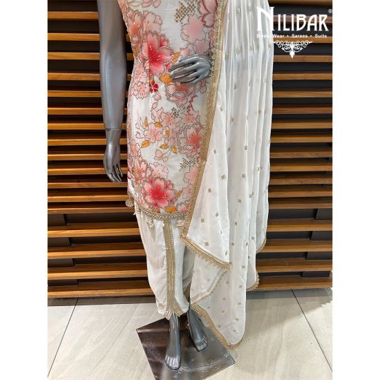 White dhoti dress top