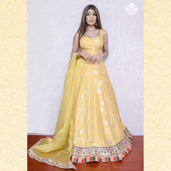 banarasi evening gown