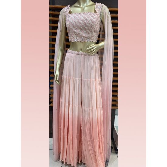 peach long sleeve dress