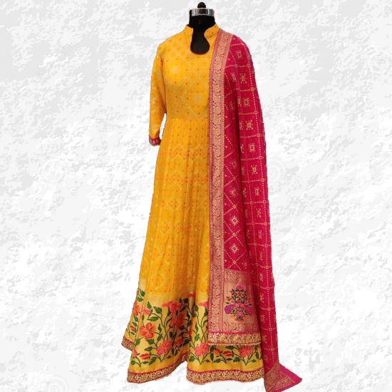 banarsi anarkali dress