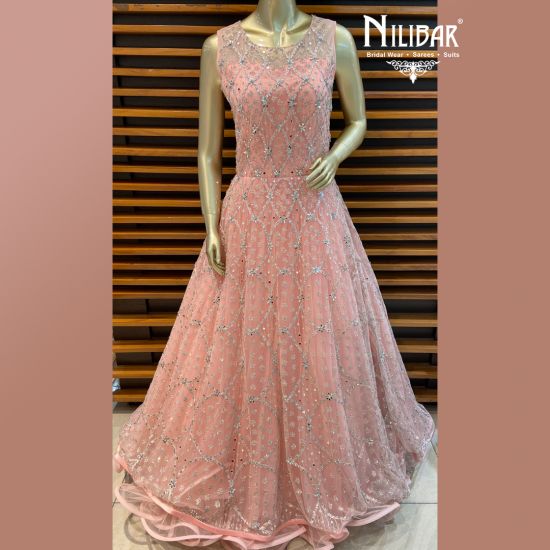 pink net gown